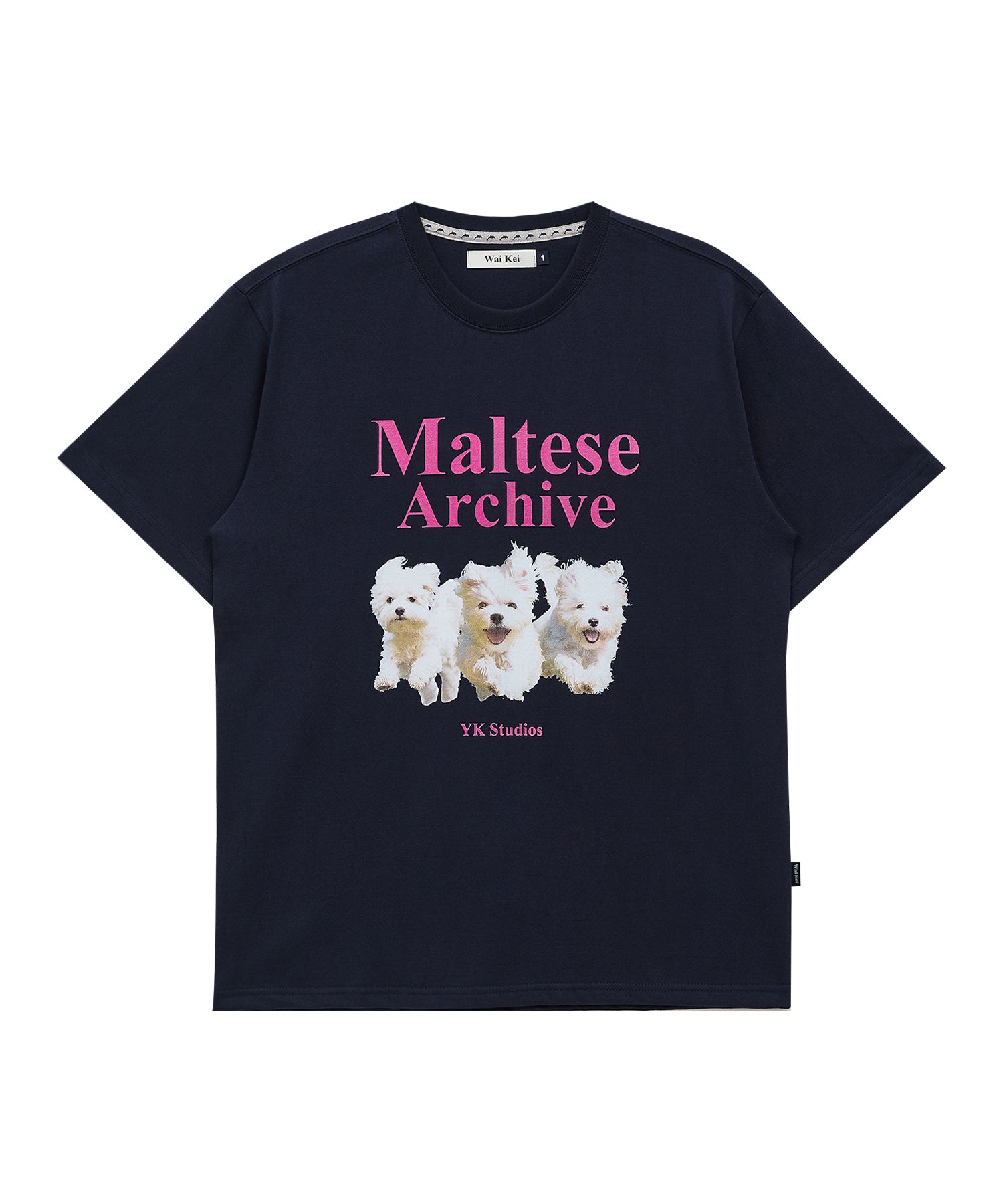 ★WAIKEI★ Maltese Archive Short Sleeve T-Shirt Blue YK23HST MUSINSA | WAI KEI Maltese Archive Short Sleeve T-shirt Blue