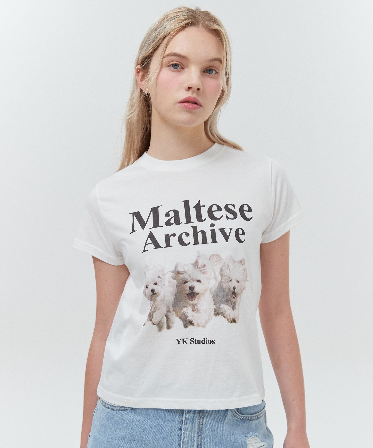 ★WAIKEI★ Maltese Archive Short Sleeve T-Shirt White YK22HS MUSINSA | WAI KEI MALTESE ARCHIVE SHORT SLEEVE T-SHIRT WHITE