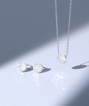 [아이유 PICK] WHITEMOND 목걸이+귀걸이 세트 (SET-J0-0327)