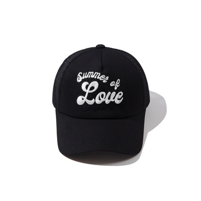 SUMMER OF LOVE MESH CAP (BLACK)