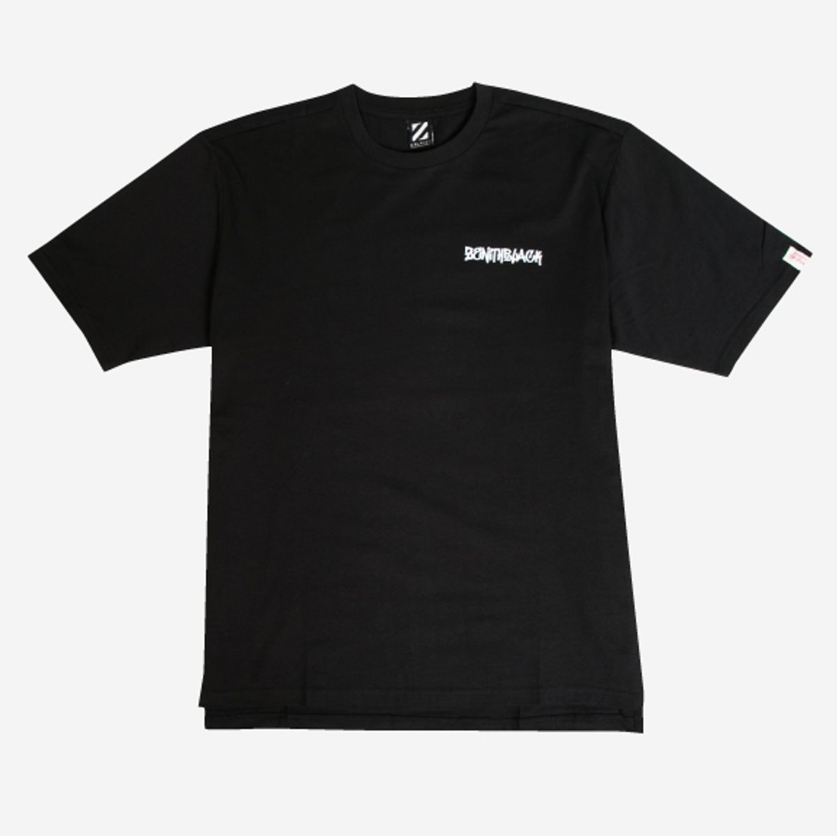 지블랙(ZBLACK) 100 오가닉 코튼 데일리 싸인 로고 반팔 티셔츠(black)