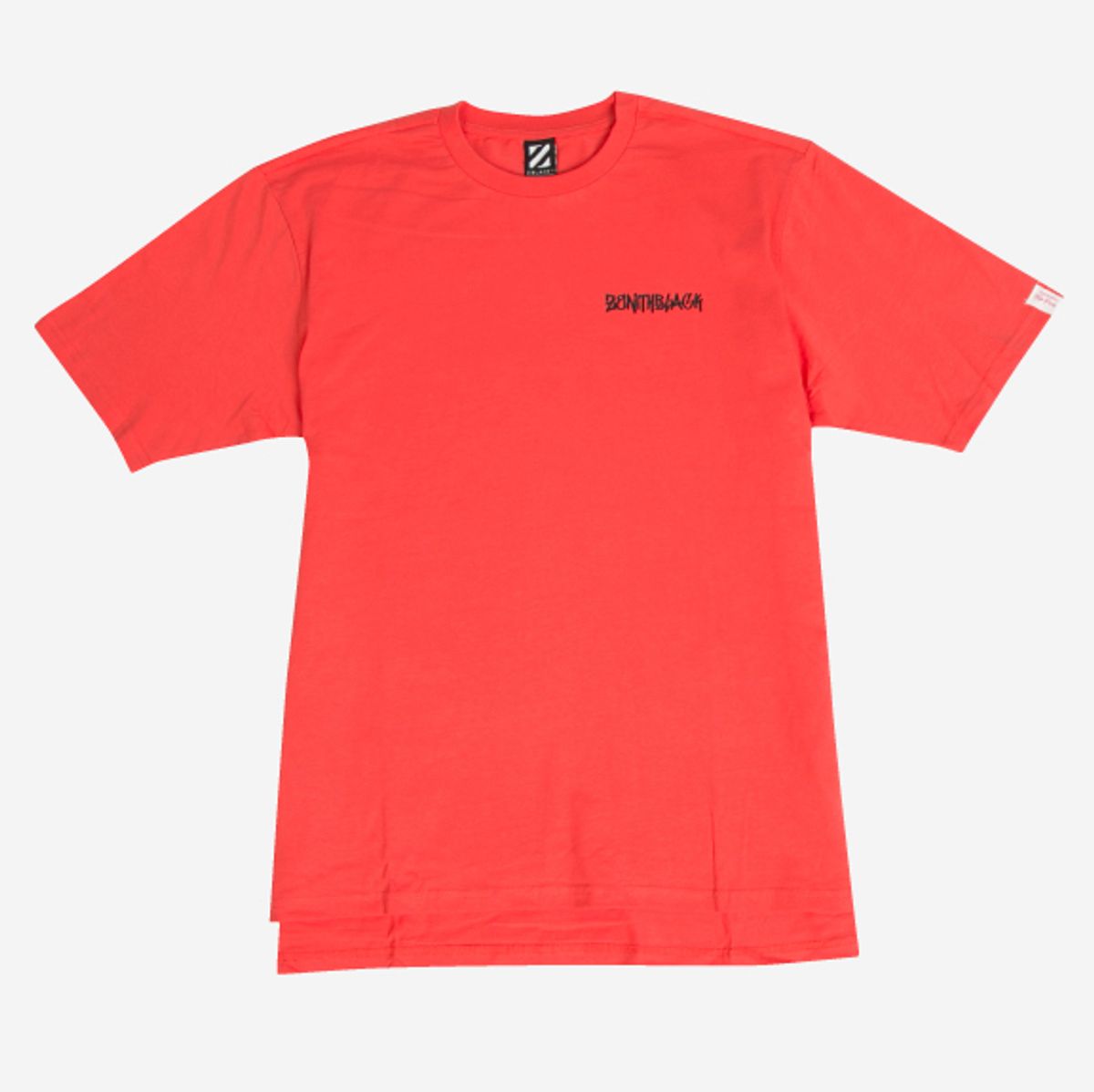 지블랙(ZBLACK) 100 오가닉 코튼 데일리 싸인 로고 반팔 티셔츠(coral)