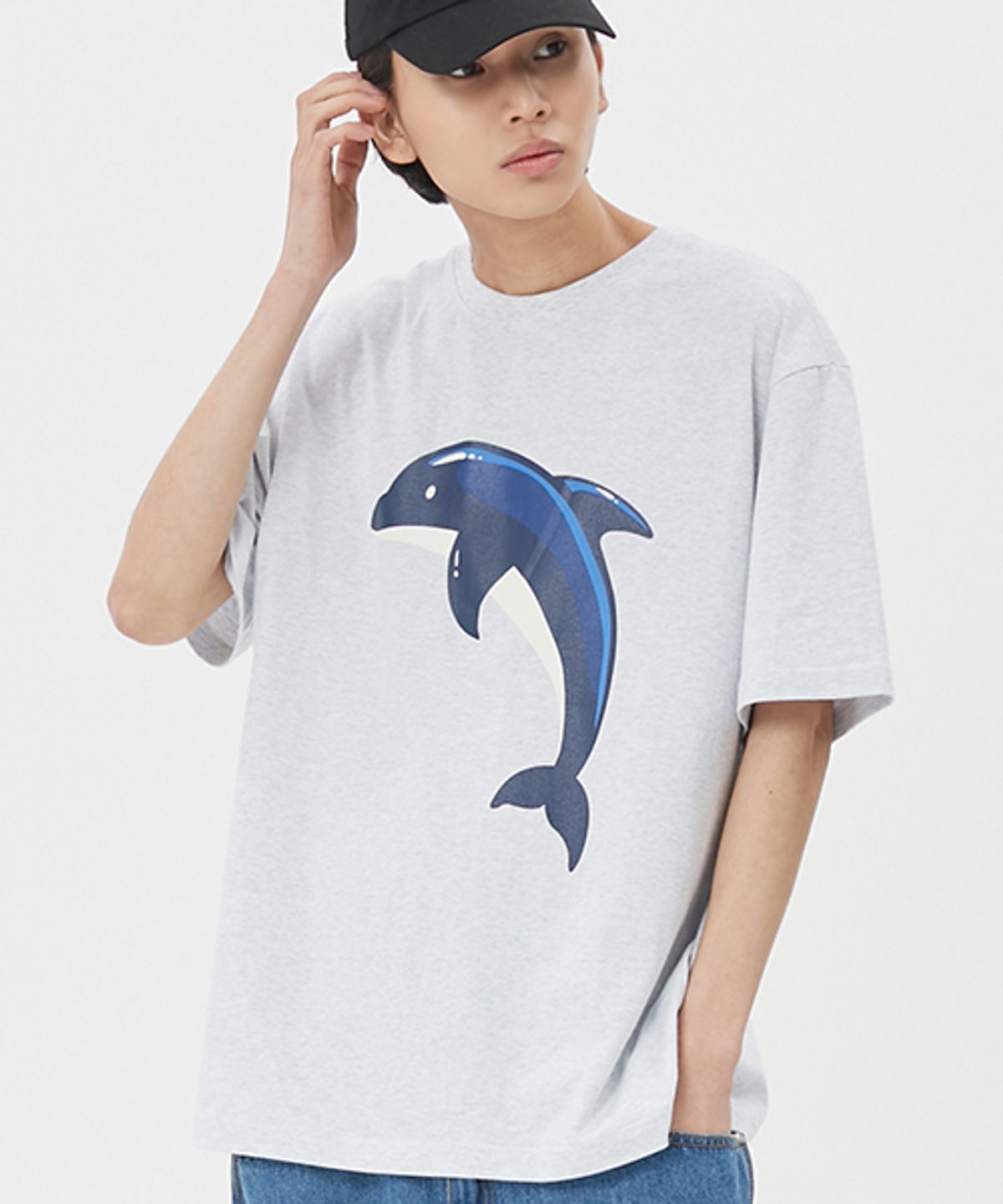 돌핀웨이브어패럴(DOLPHIN WAVE APPAREL) 돌핀 자이언트 그래픽 티셔츠