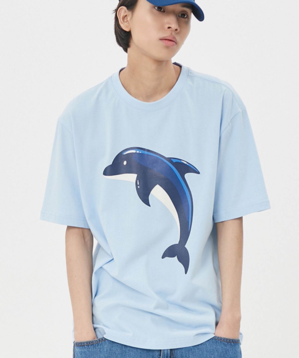 돌핀웨이브어패럴(DOLPHIN WAVE APPAREL) 돌핀 자이언트 그래픽 티셔츠
