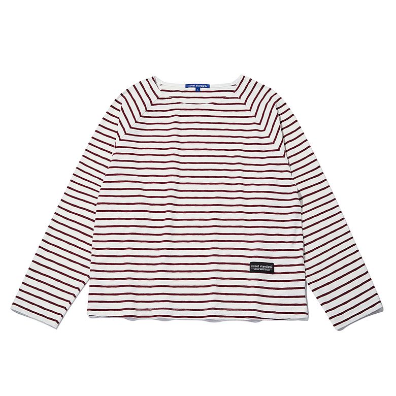 BOAT NECK STRIPE SLEEVE