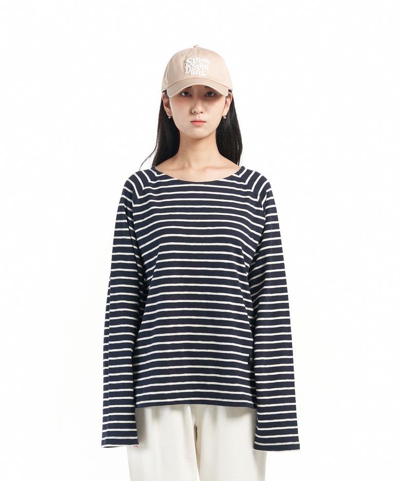 BOAT NECK STRIPE SLEEVE
