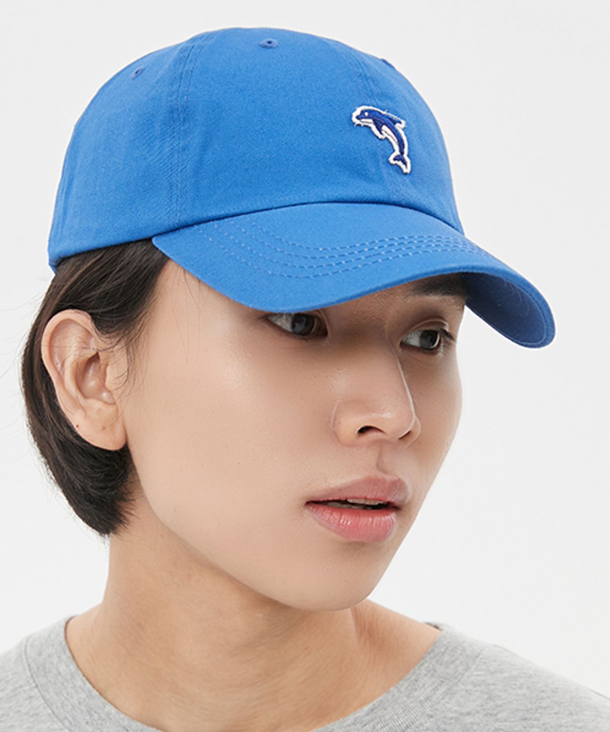 돌핀웨이브어패럴(DOLPHIN WAVE APPAREL) 돌핀 미니자수볼캡 블루