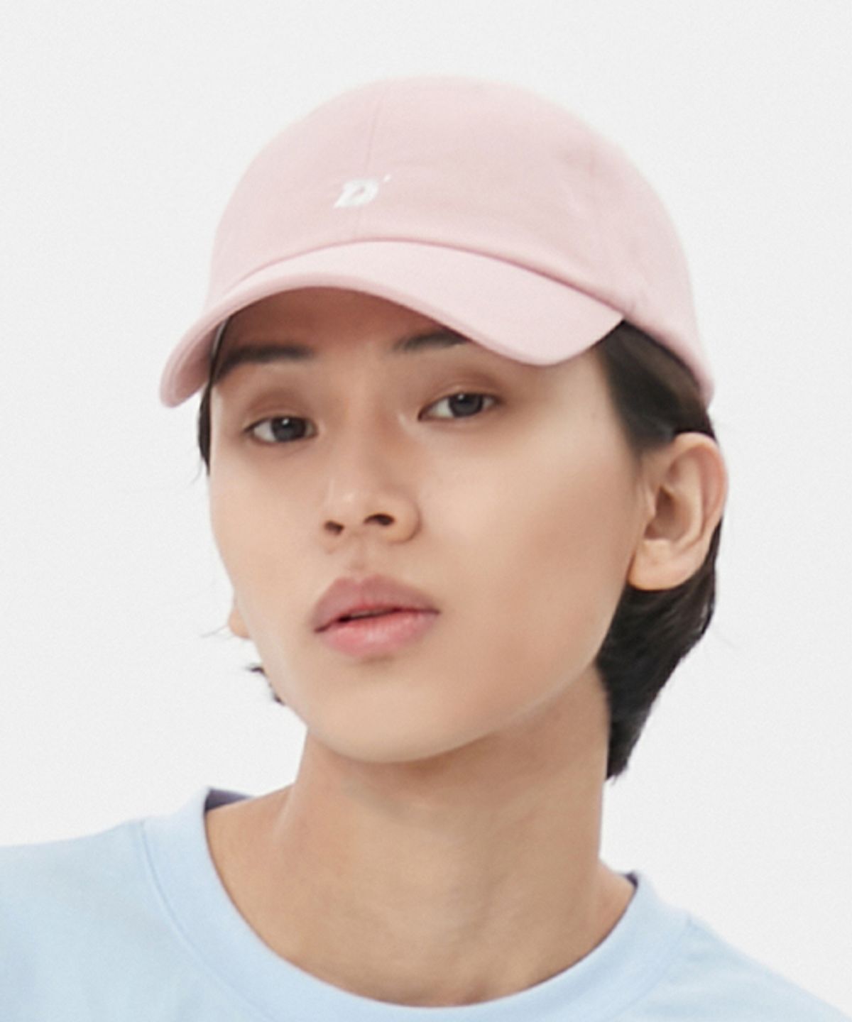 돌핀웨이브어패럴(DOLPHIN WAVE APPAREL) 돌핀 이니셜자수 볼캡 라이트핑크