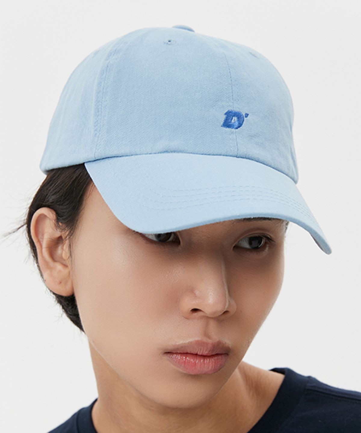 돌핀웨이브어패럴(DOLPHIN WAVE APPAREL) 돌핀 이니셜자수 볼캡 라이트블루