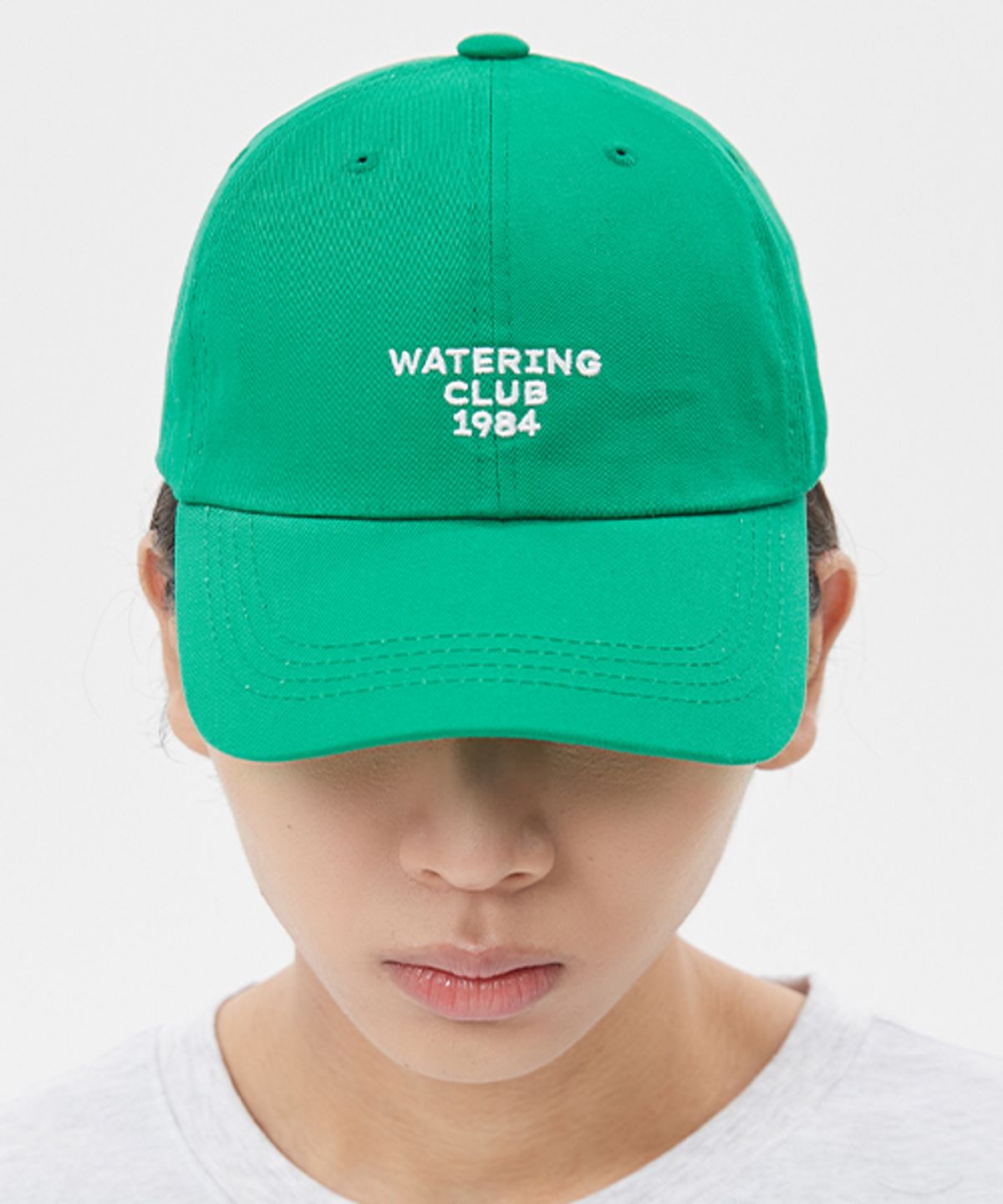 돌핀웨이브어패럴(DOLPHIN WAVE APPAREL) 돌핀 레터링 자수 볼캡 그린