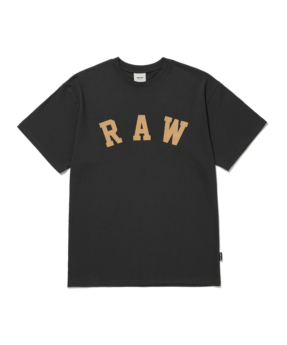 로우랩(RAW LAB) RAW 시그니처 후로킹 반팔티 (챠콜)
