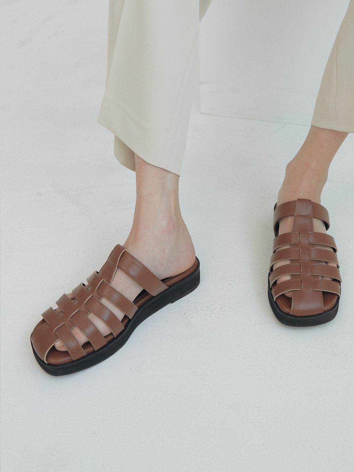 루시크루(LUCY CREW) Fisherman Flat Sandal LC161_3cm - 사이즈 & 후기 | 무신사