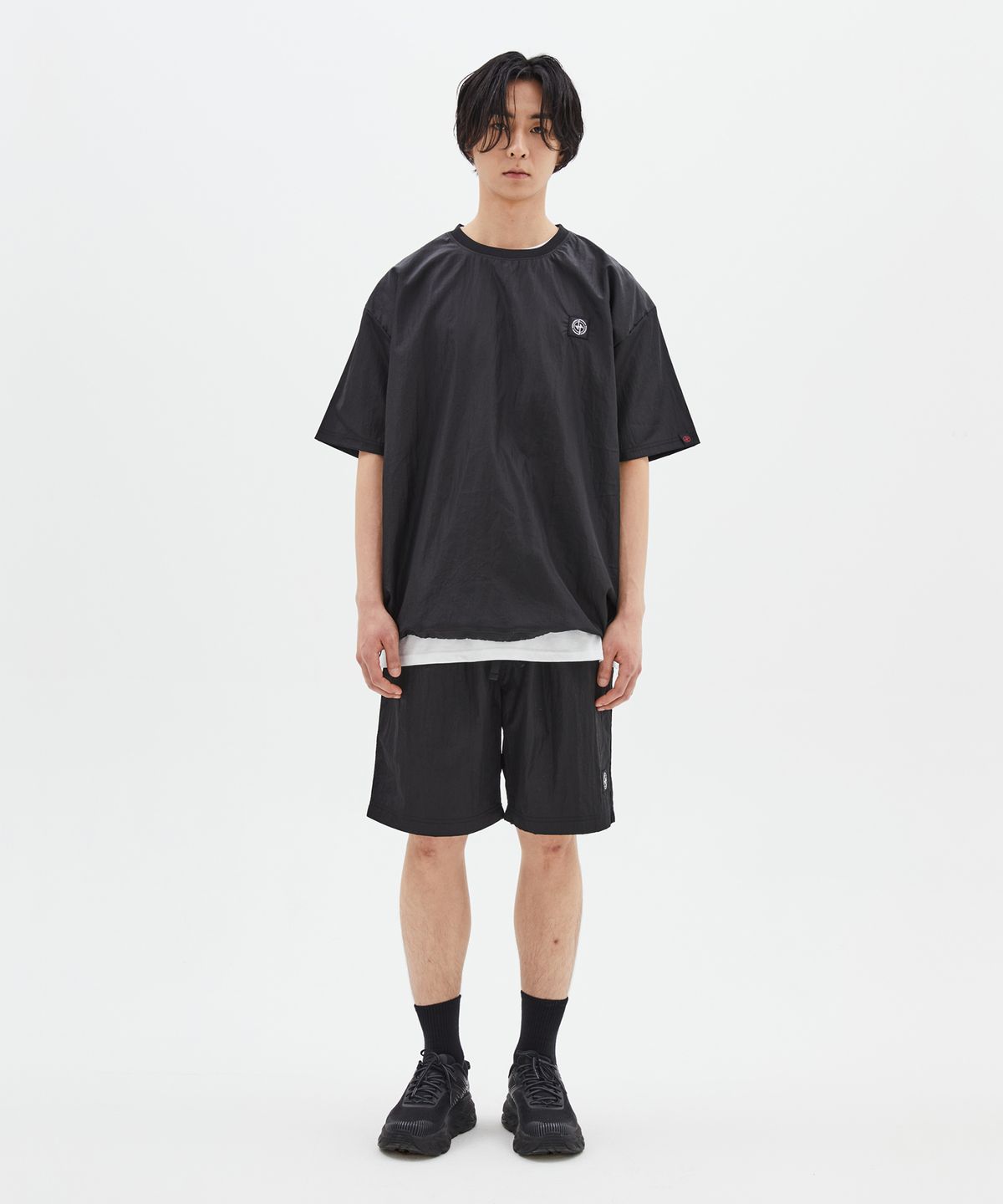왕관(WANGGWAN) 프렉티컬 나일론 오버핏 셋업 (Black)