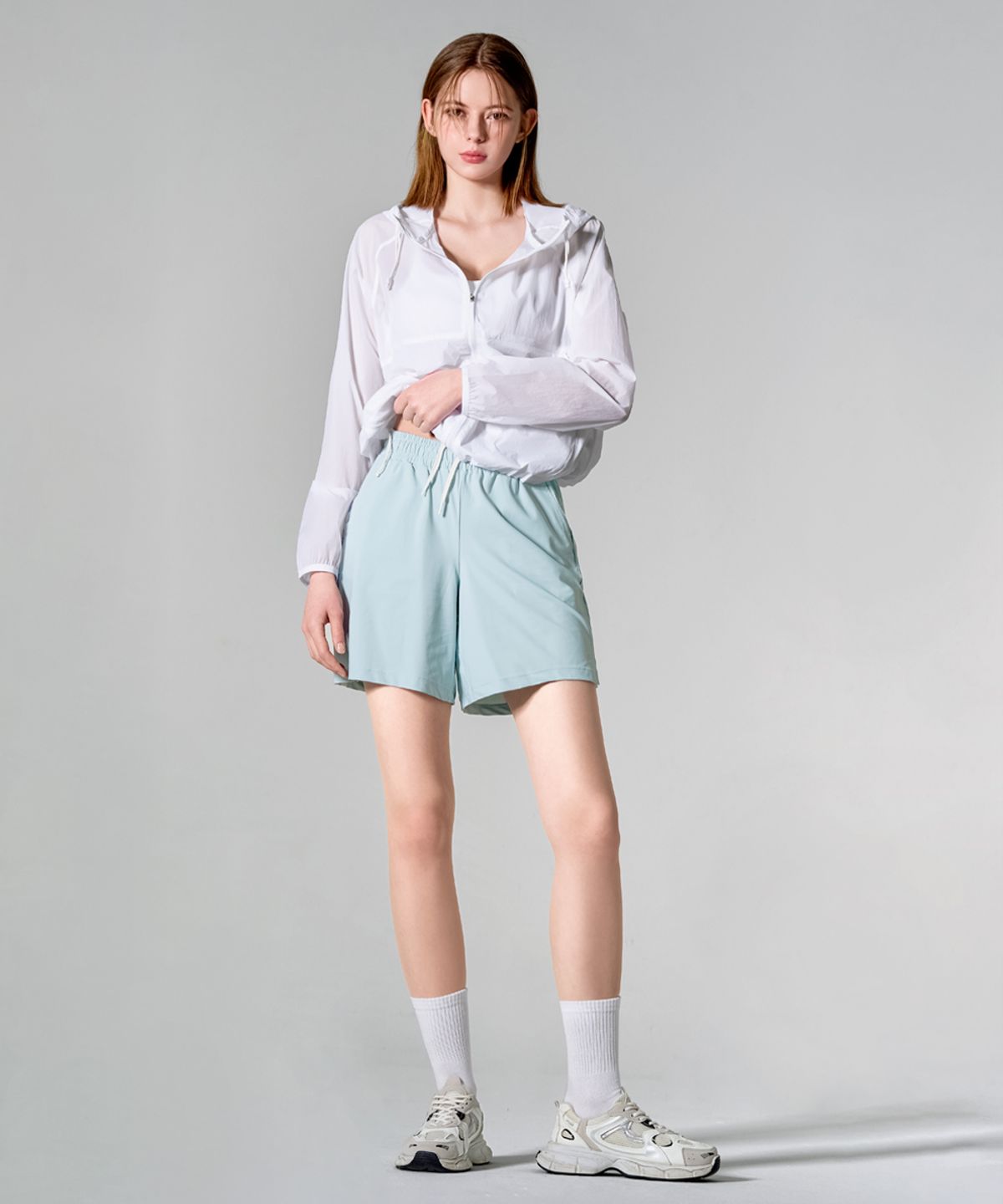스컬피그(SKULLPIG) 올데이 무브먼트 숏 팬츠 스카이블루 (3부/5부)