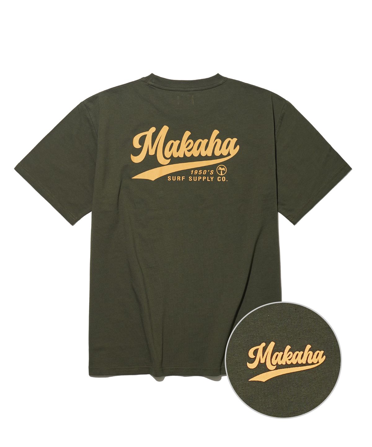 엠니(M.Nii) MAKAHA ALOHA T-SHIRTS / OLIVE