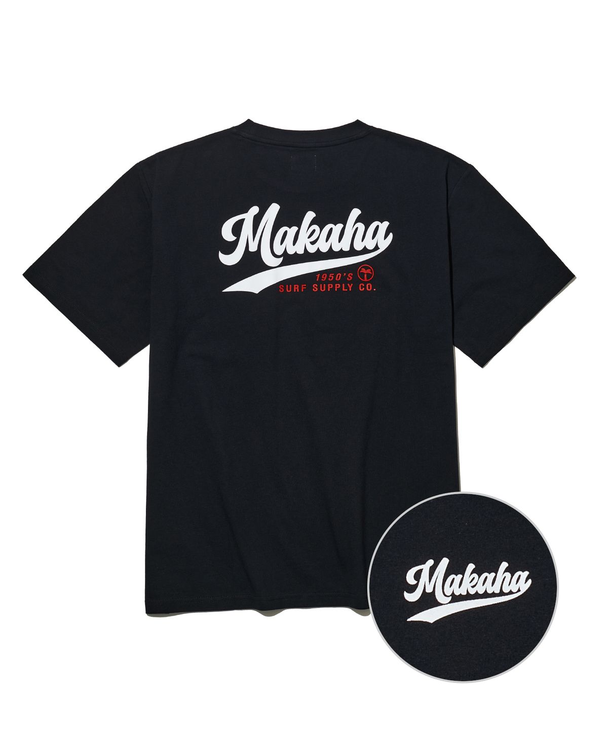 엠니(M.Nii) MAKAHA ALOHA T-SHIRTS / BLACK