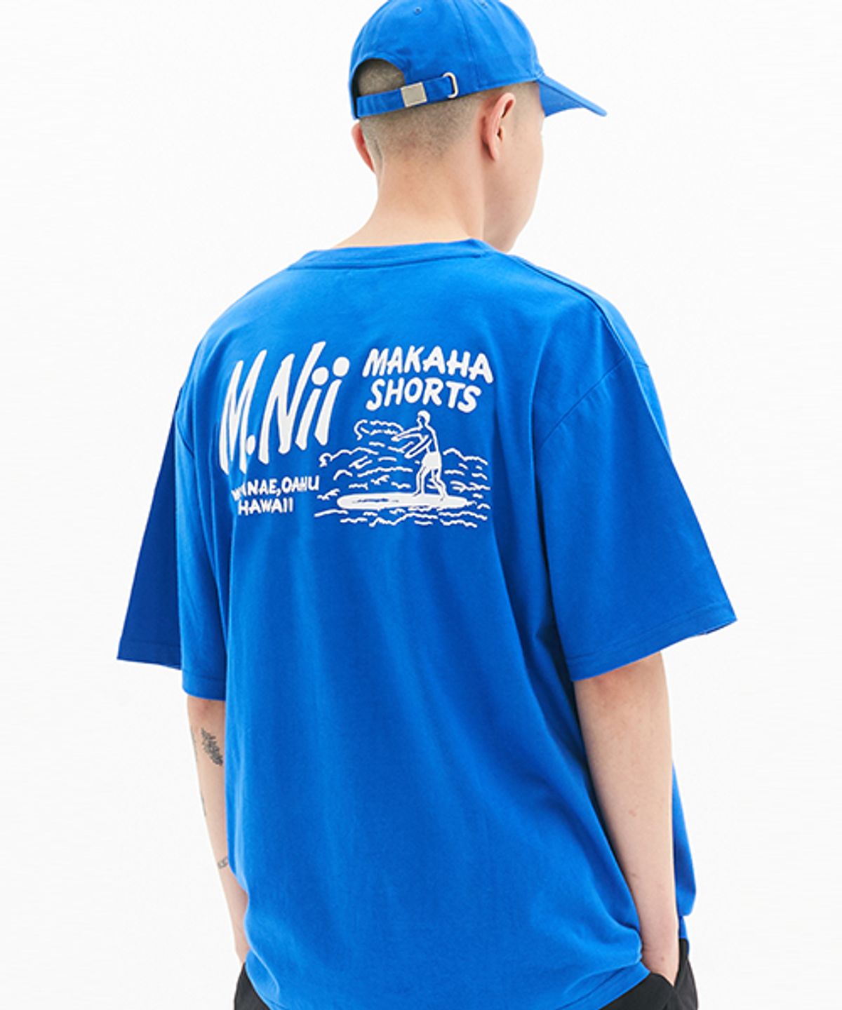 엠니(M.Nii) SURFING LOGO T-SHIRTS / BLUE