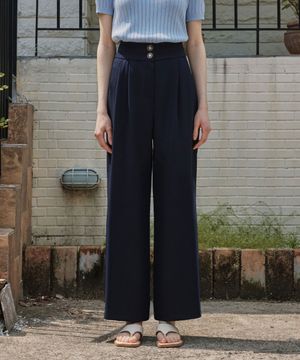 [2컬러] 와이드 핀턱 팬츠