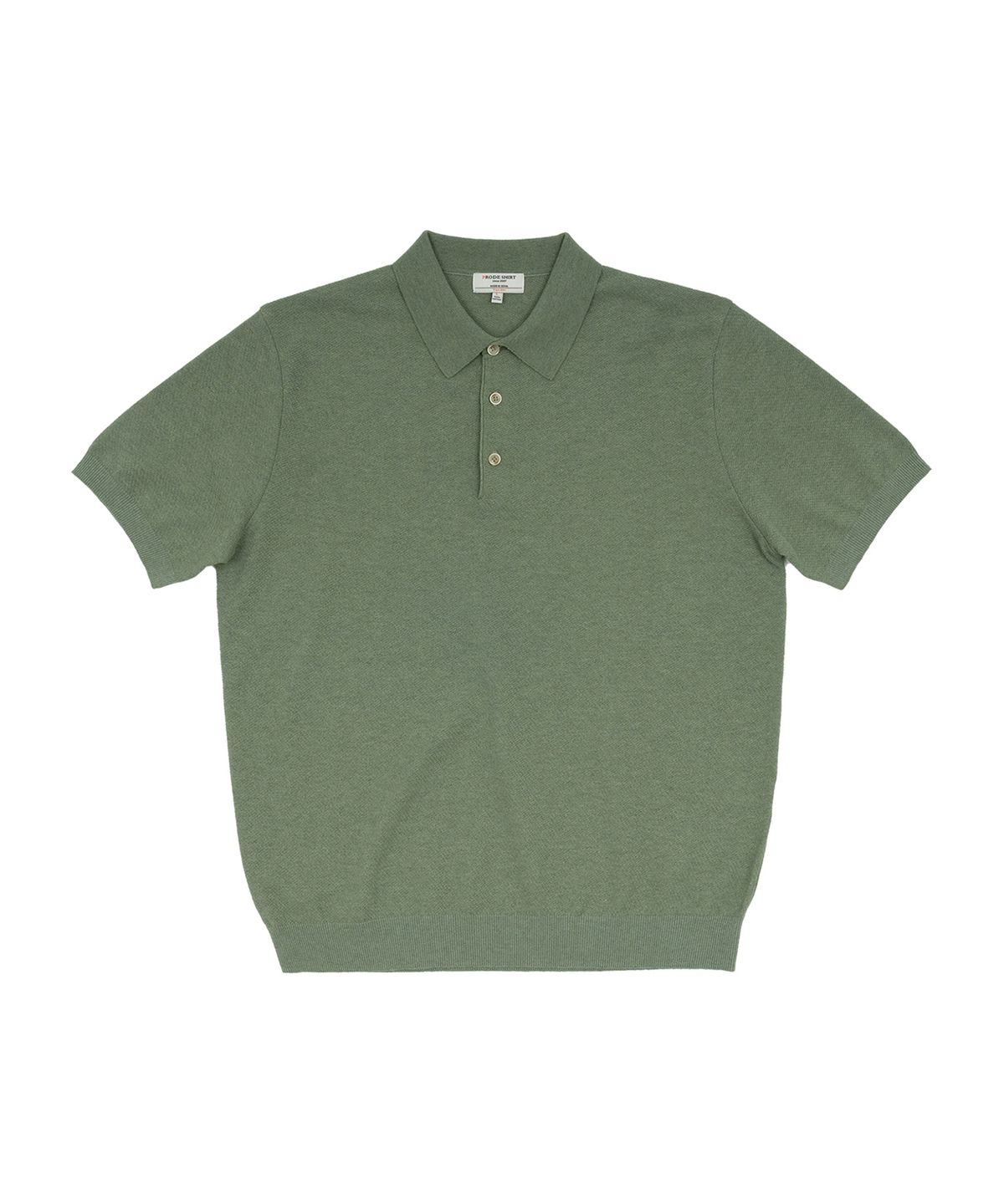 프로드셔츠(PRODESHIRT) 빈티지 린넨 피케 폴로 니트 (올리브)