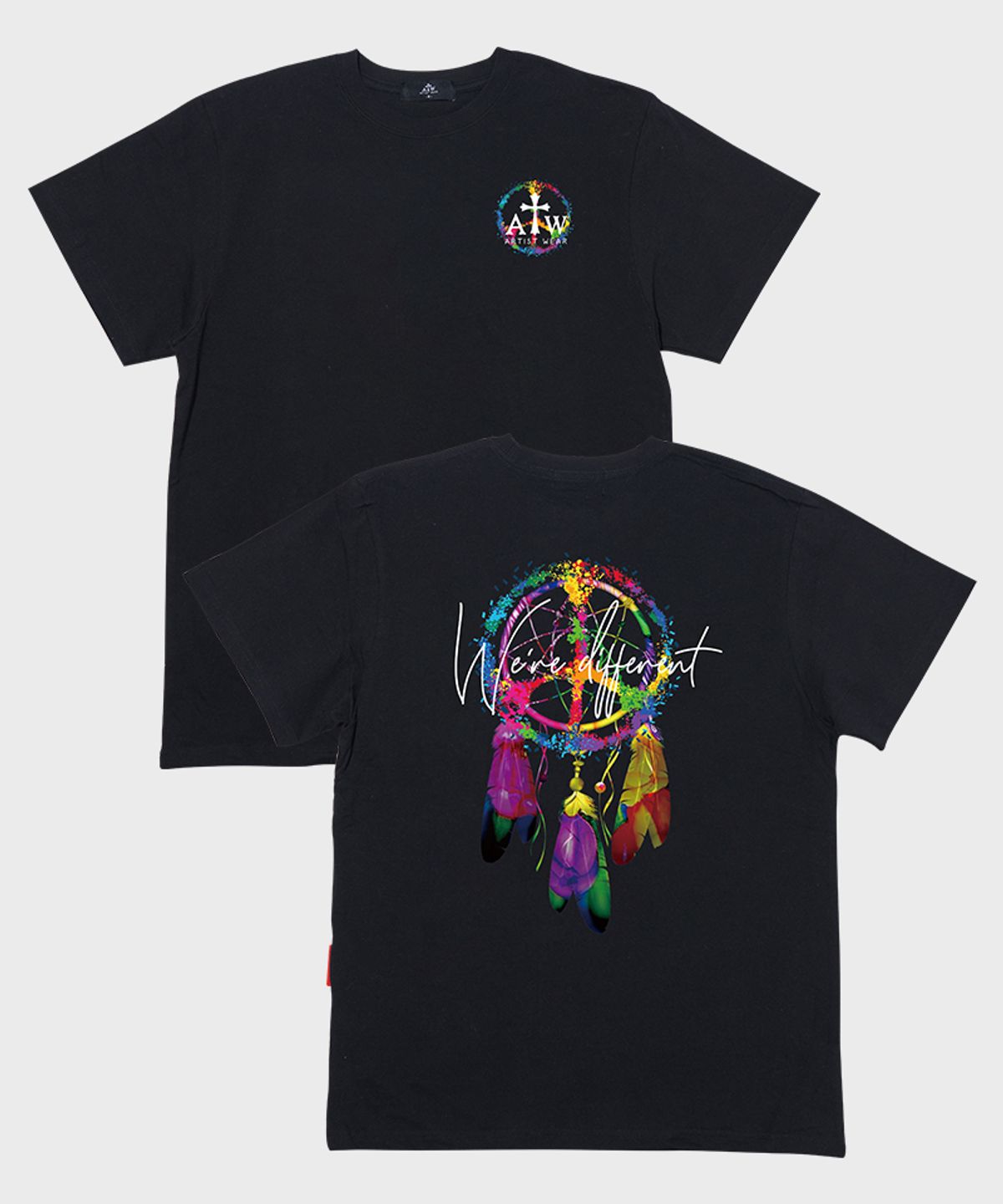 아티스트웨어(ARTISTWEAR) [ATW] 디퍼런트 반팔티 BK