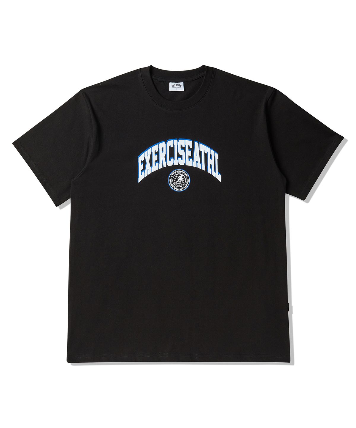 엑서사이즈(EXERCISE) E.X.R ATHL Logo Emblem T-SHIRT_BLACK