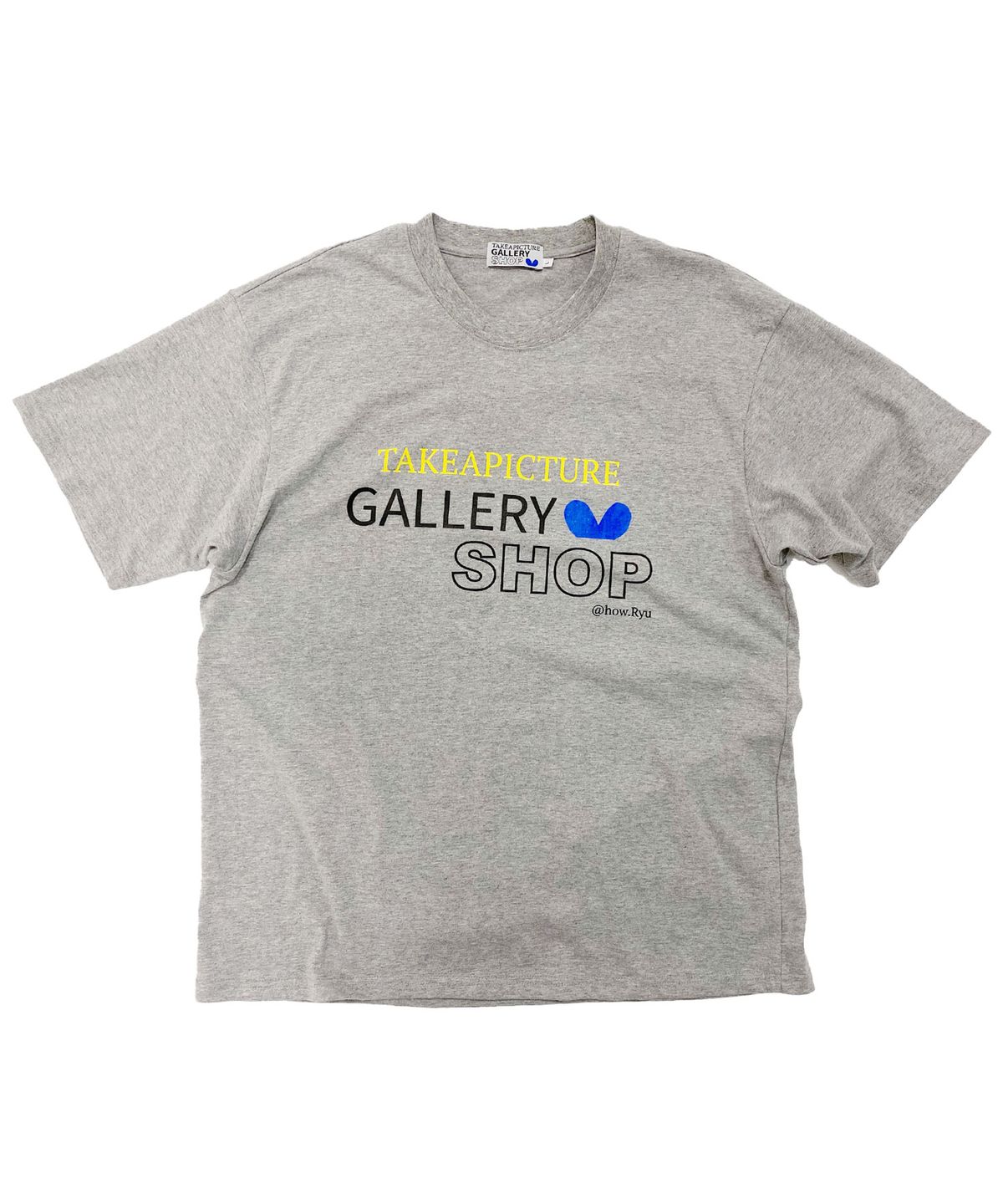 테이크어픽처갤러리샵(TAKEAPICTURE GALLERY SHOP) 하프 블루하트 로고티셔츠 그레이