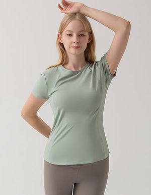 (FM40219)이지쿨 숏 슬리브_서틀그린