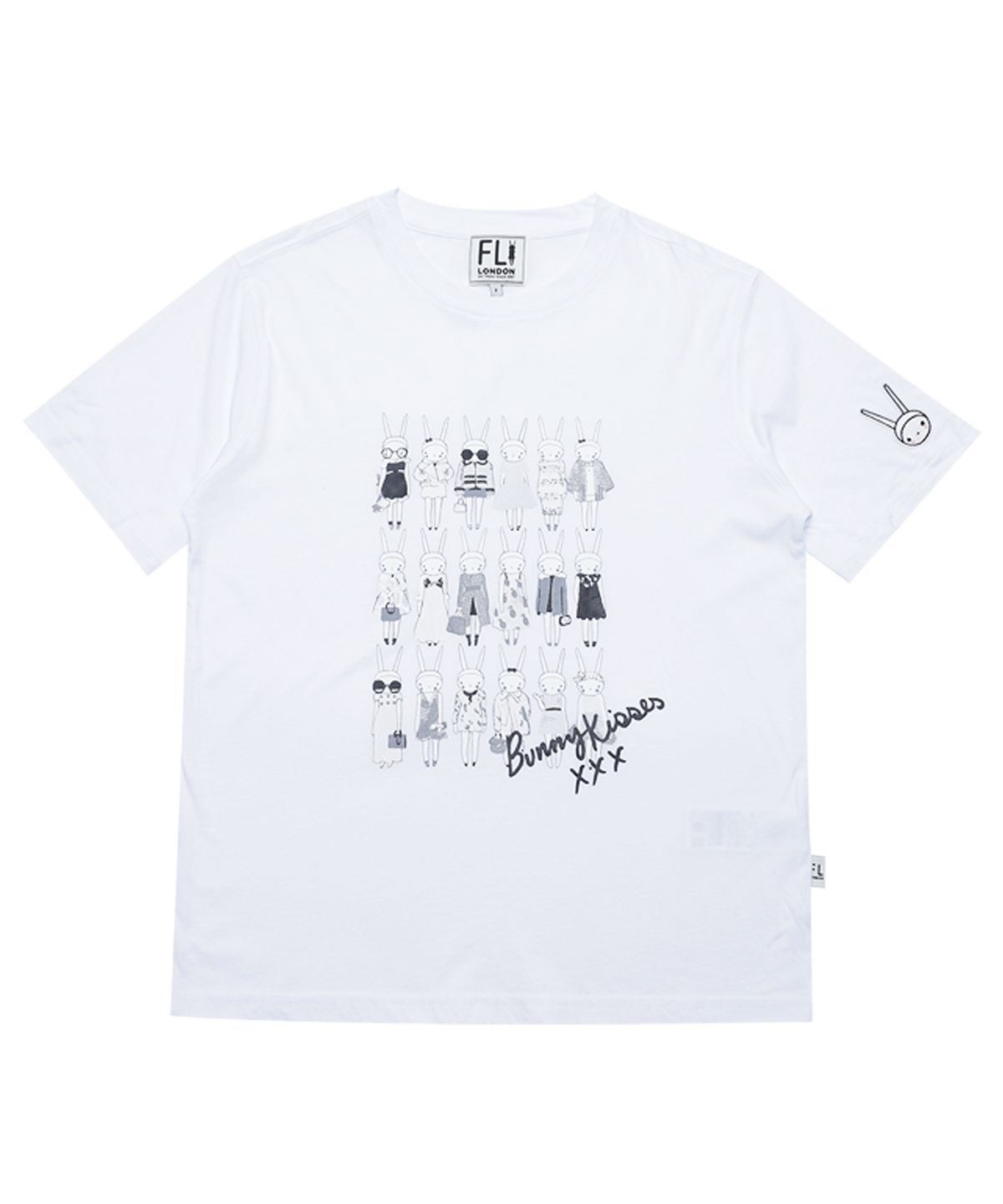 피피라핀(FIFI LAPIN) 여성 원피스를 입은 피피들 드로잉 기본티셔츠/FS2WTS08W  WHITE