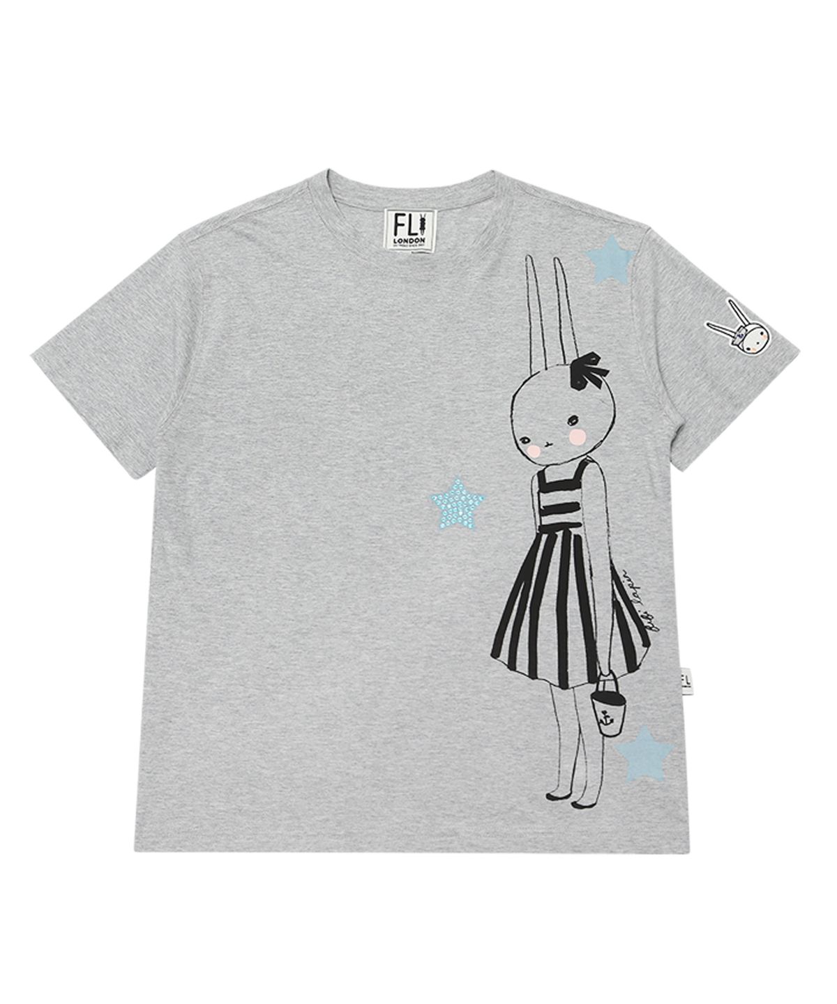 피피라핀(FIFI LAPIN) 여성 여름원피스 피피 드로잉 기본 티셔츠/FS2WTS14W M-GRAY