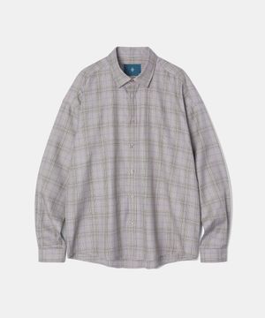 Greyish Glen Check shirt S99 Purple Gray