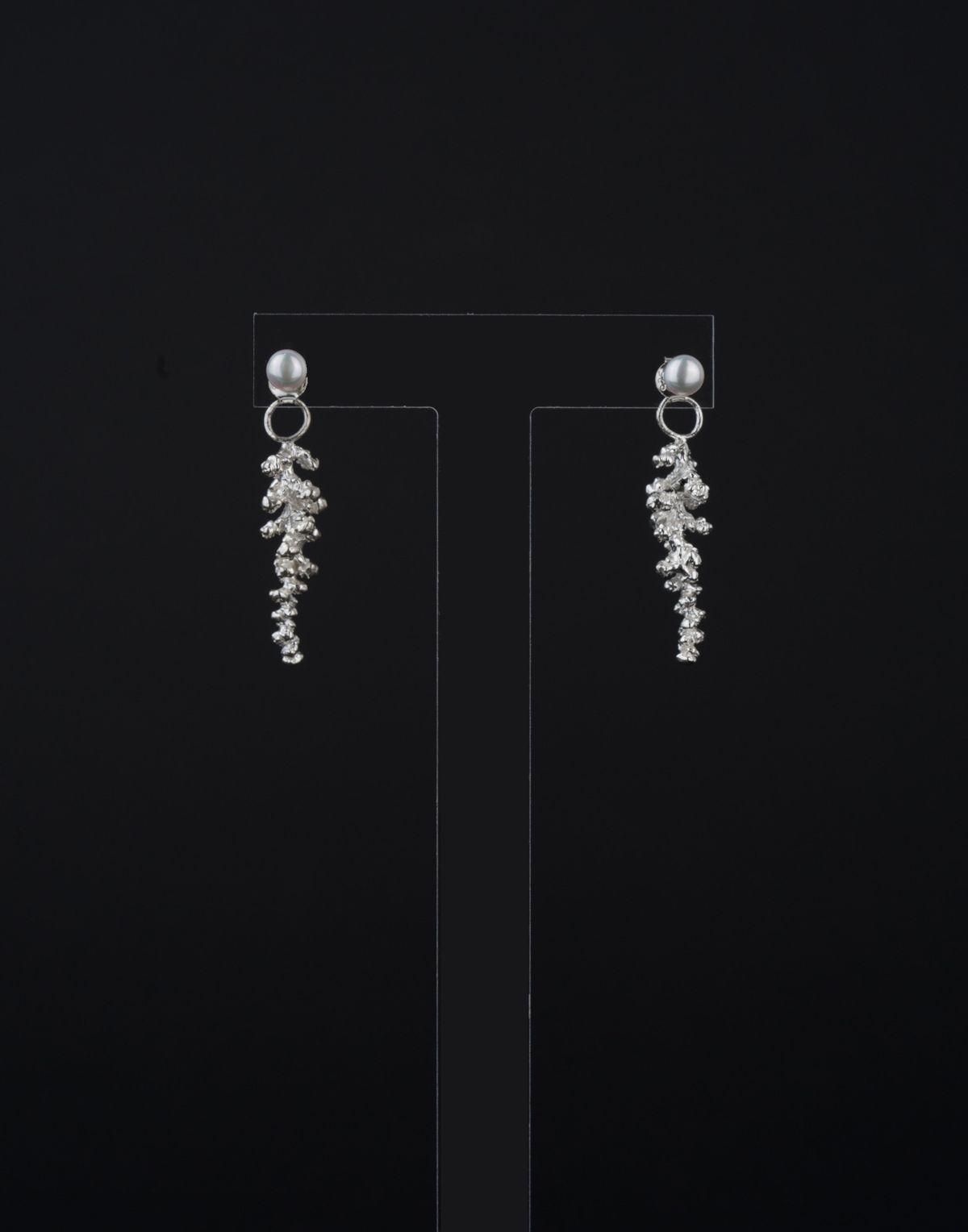 실크(SYLK) 화이트 후르츠 귀걸이