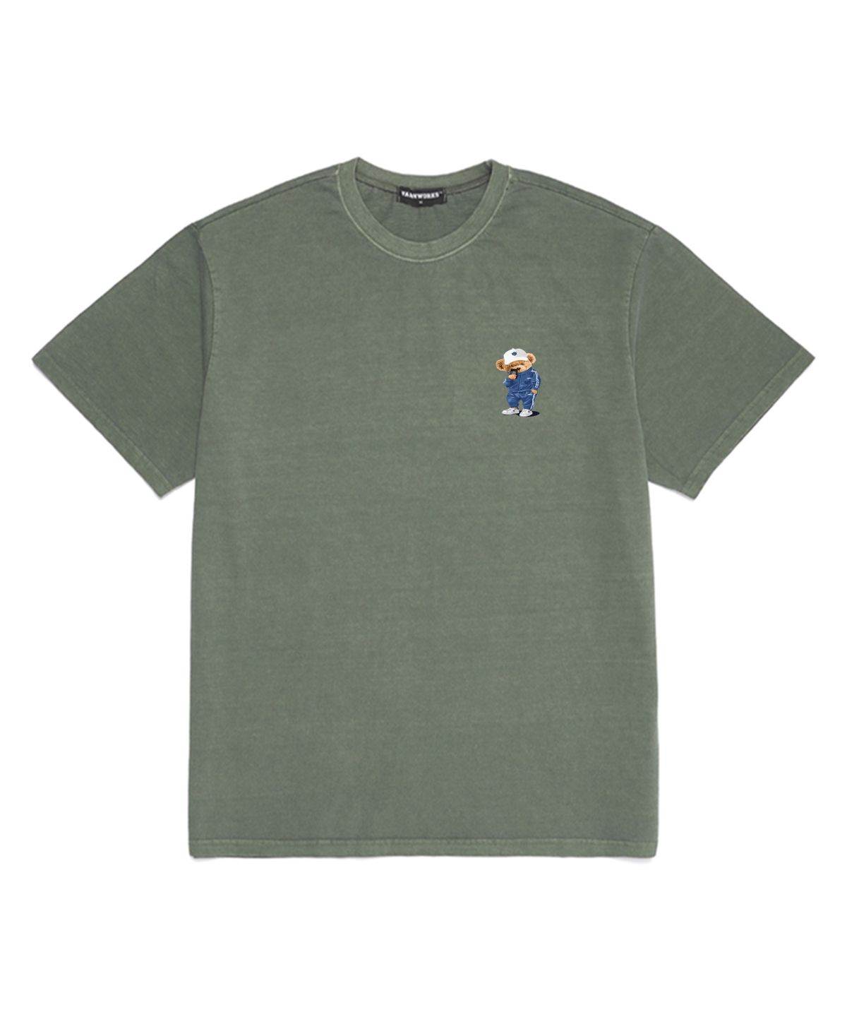 밴웍스(VANNWORKS) 피그먼트 MINI COMPORT BEAR 오버핏 반팔 티셔츠 (VNDTS228) 카키