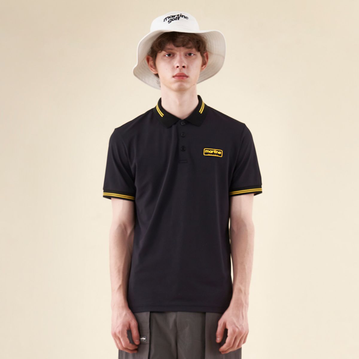 마틴골프(MARTINE GOLF) Tip Point Pique Shirts_Black (Men)