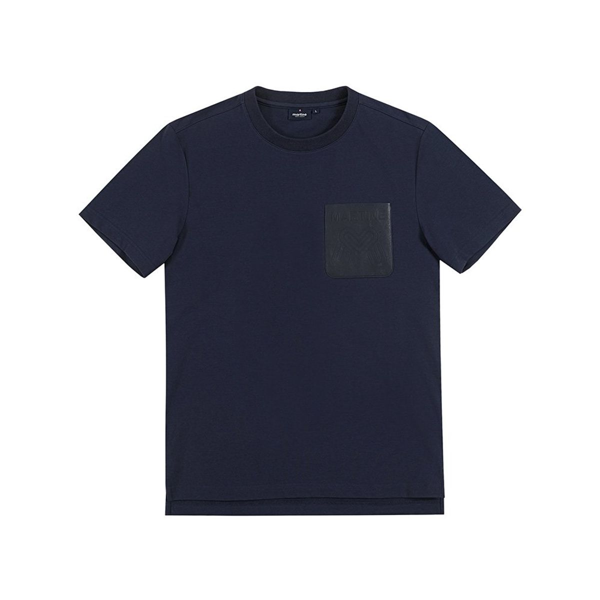 마틴골프(MARTINE GOLF) Pleather Patch Round Shirts_Navy (Men)