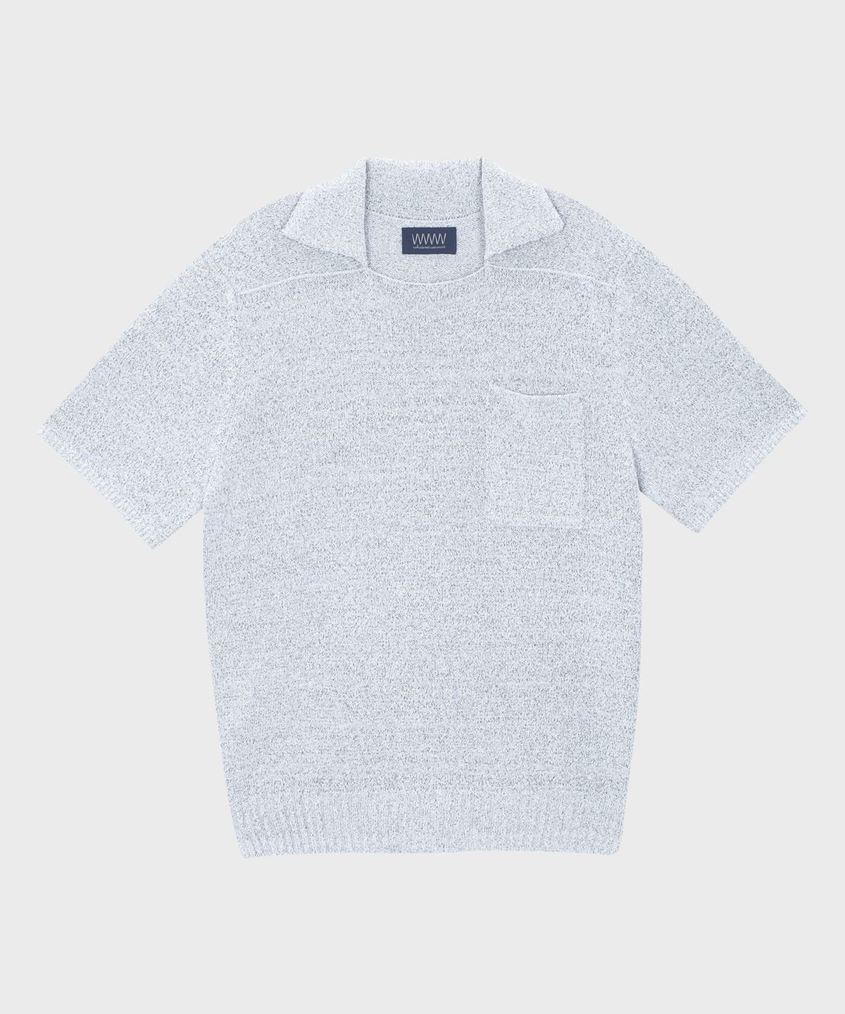 왓에버위원트(WHATEVERWEWANT) BOUCLE COLLAR KNIT [GRAY]