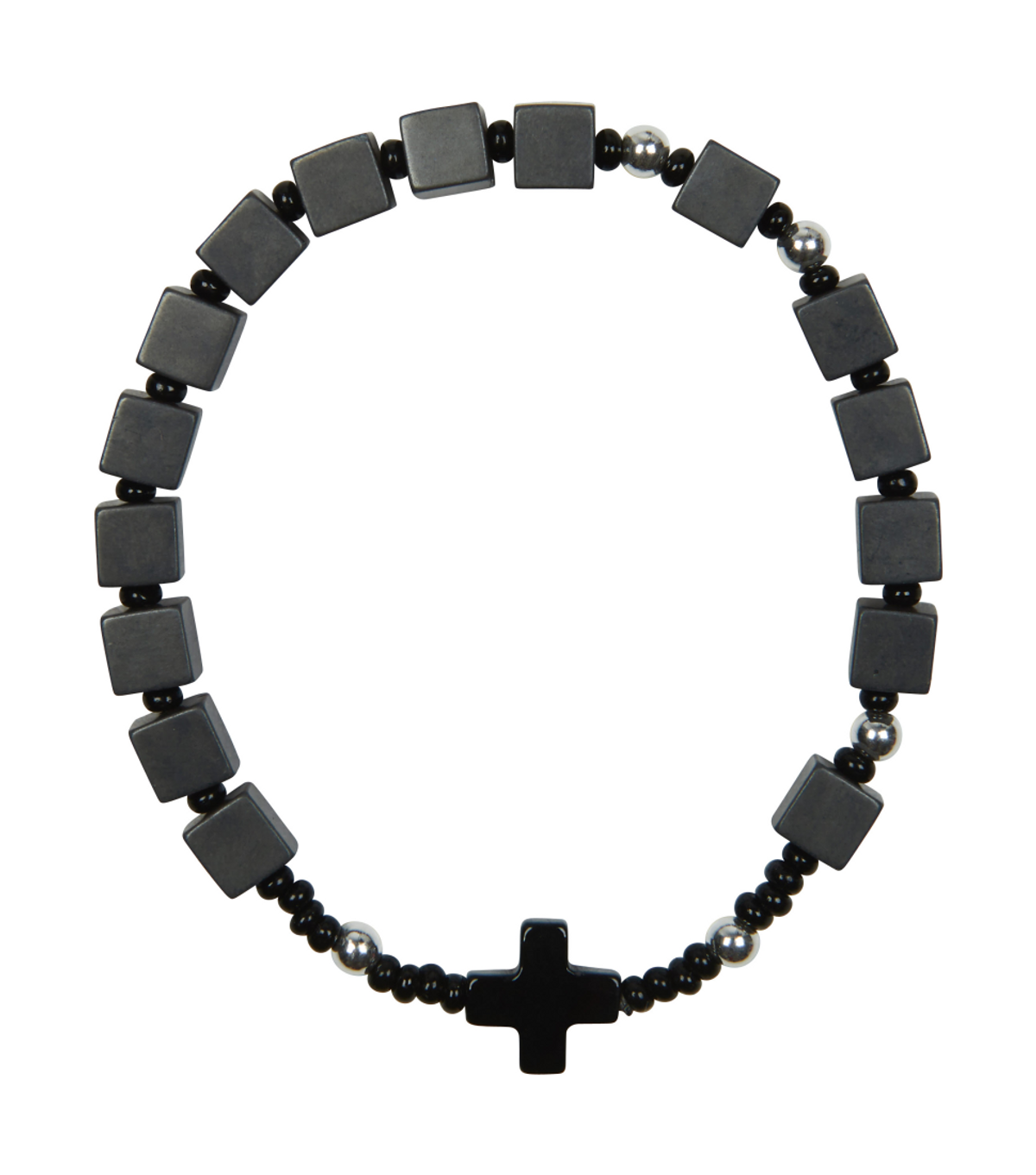 다크라이트(DARKLIGHT) Silver & Nature Square hand made Bracelet