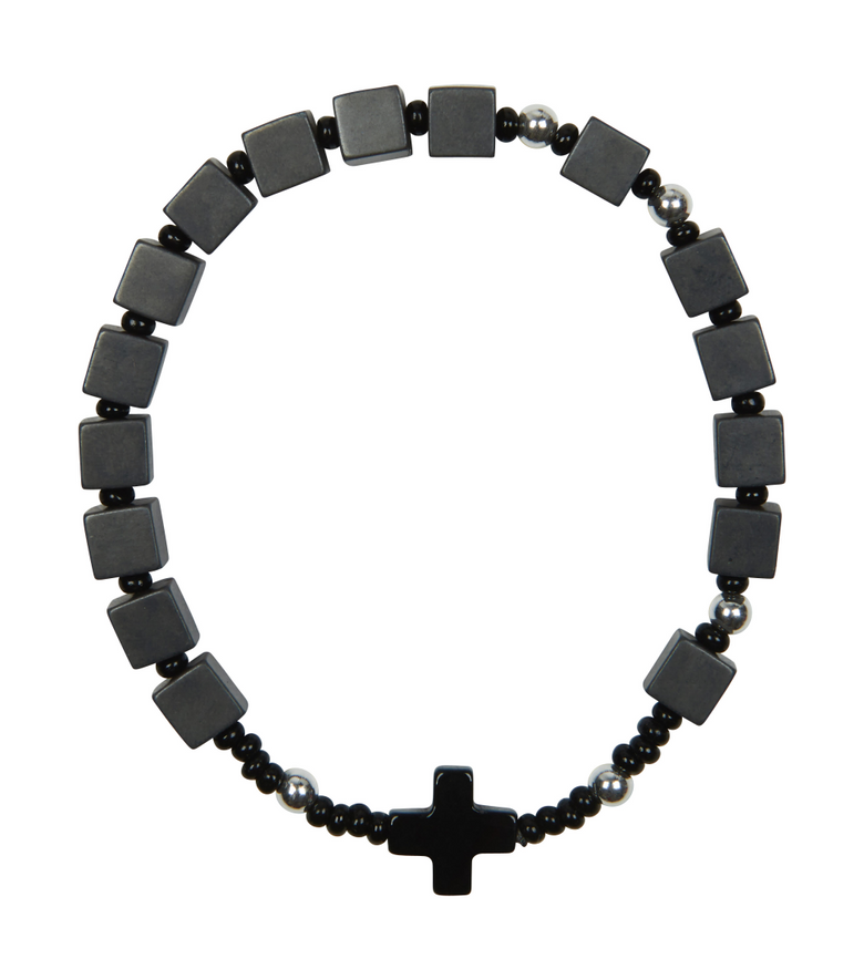 Silver & Nature Square hand made Bracelet
