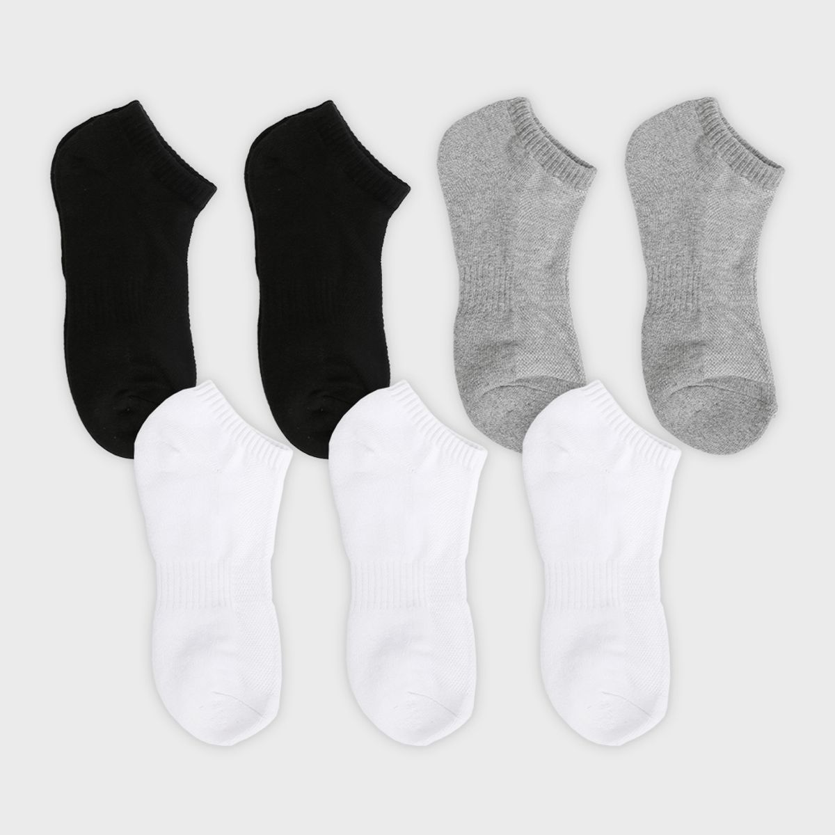 삭스에이(SOCKSA) [7PACK] 더블쿠션 156N 메쉬 쇼트 삭스 3색상