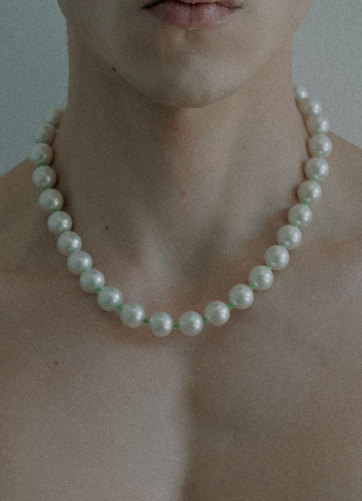 에이지47(AG47) B.W.P Necklace-06 Pearl 12mm Green Biz