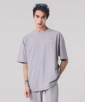 에어스트레치 숏슬리브_라이트그레이 트레이닝