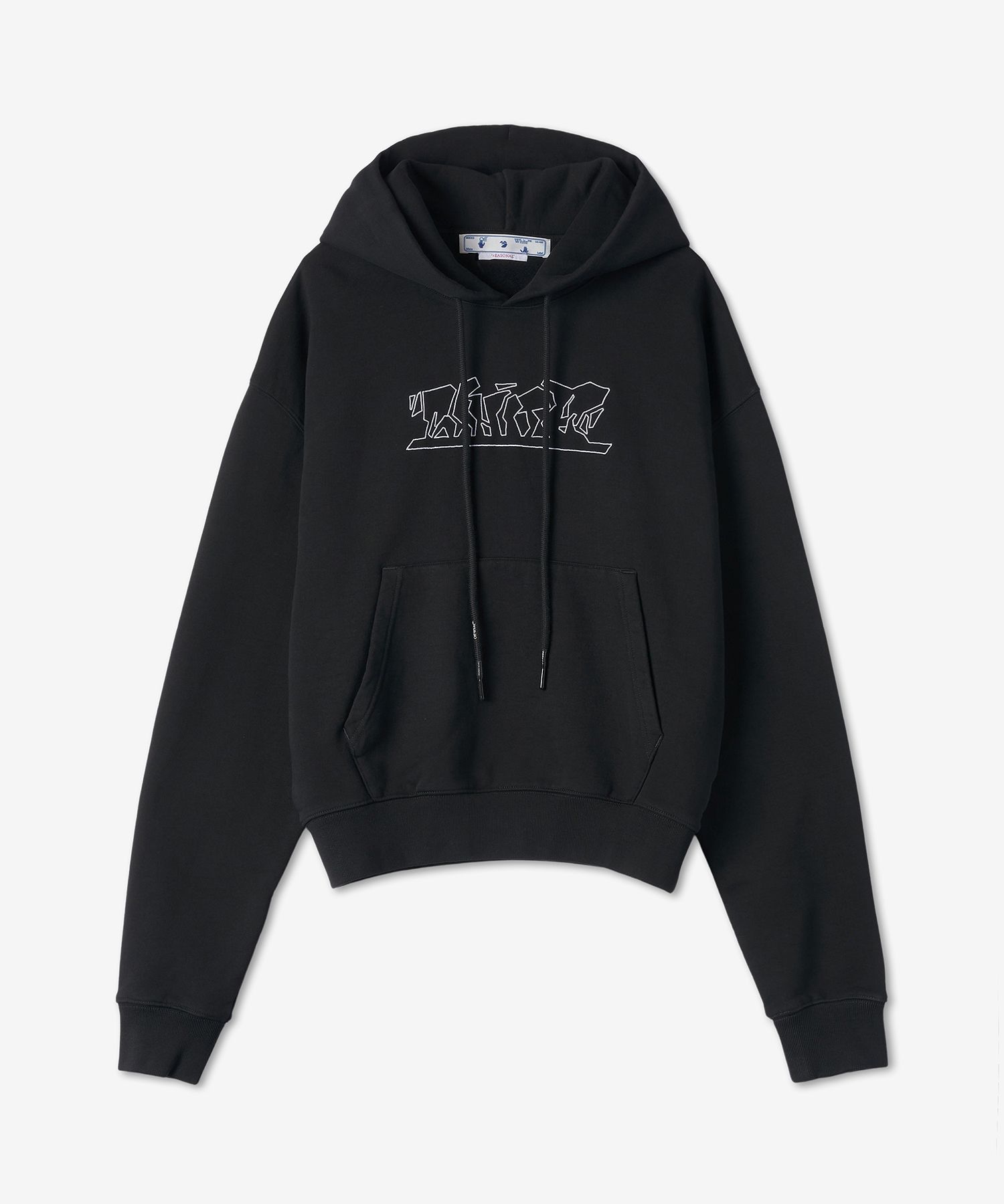 MUSINSA公式 | Off White ロゴプリントフードパーカー - ブラック 
