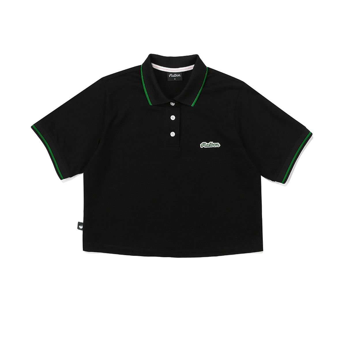 말본 골프(MALBON GOLF) Buckets 크롭 폴로 티셔츠 BLACK (WOMAN)