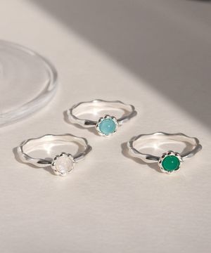 925실버 레이어드 원석 반지 노이 / Noi