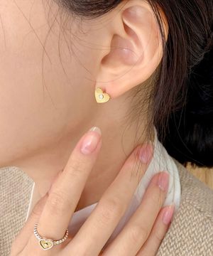 925실버 하트 귀걸이 미엘 / Miel