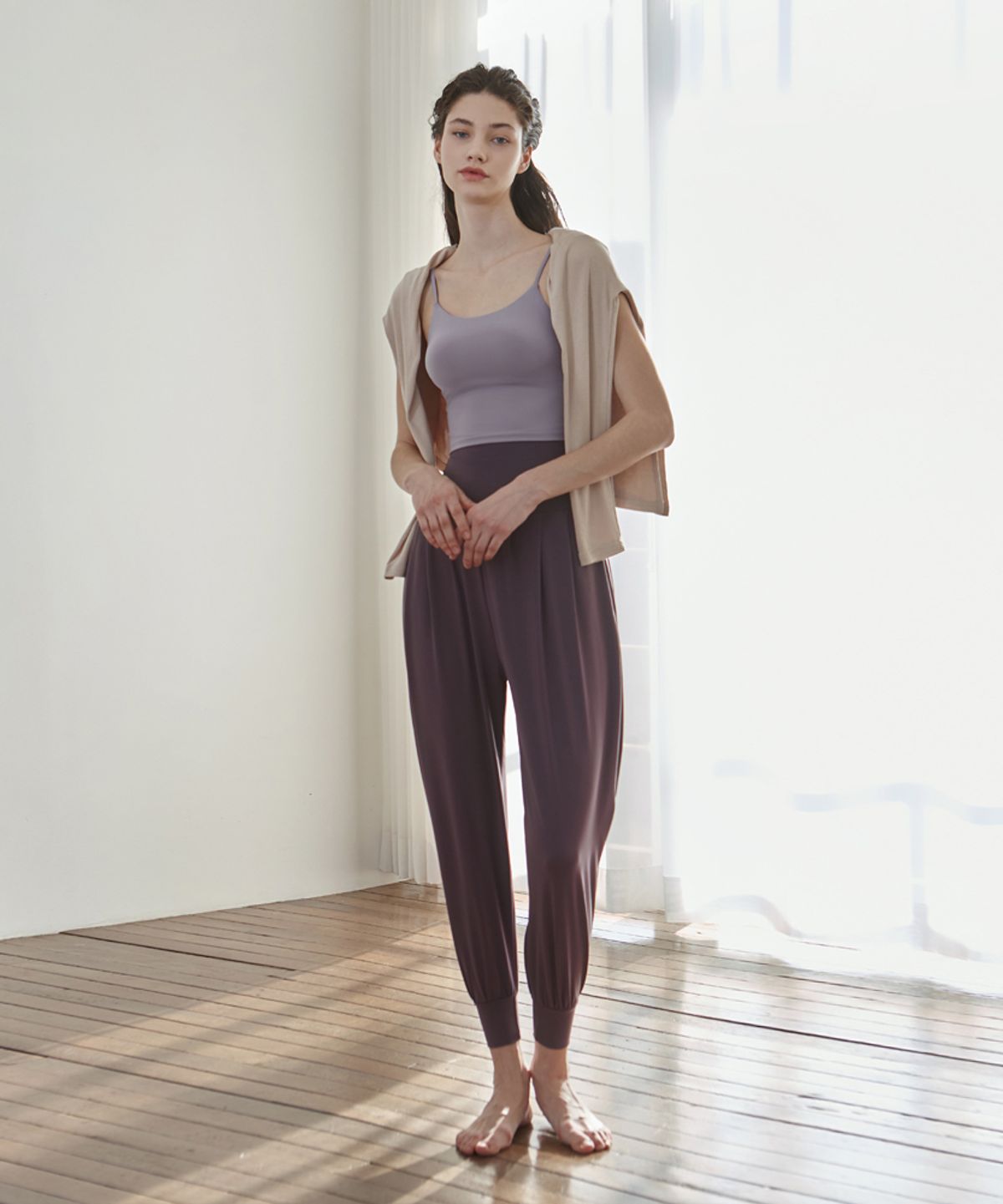 데비웨어(DEVIWEAR) 발레르 하렘팬츠 DEVI-B0041-에쉬퍼플
