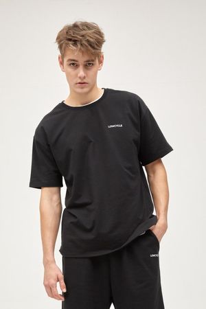 리사이클 씨피쭈리 블랙 반팔 티셔츠