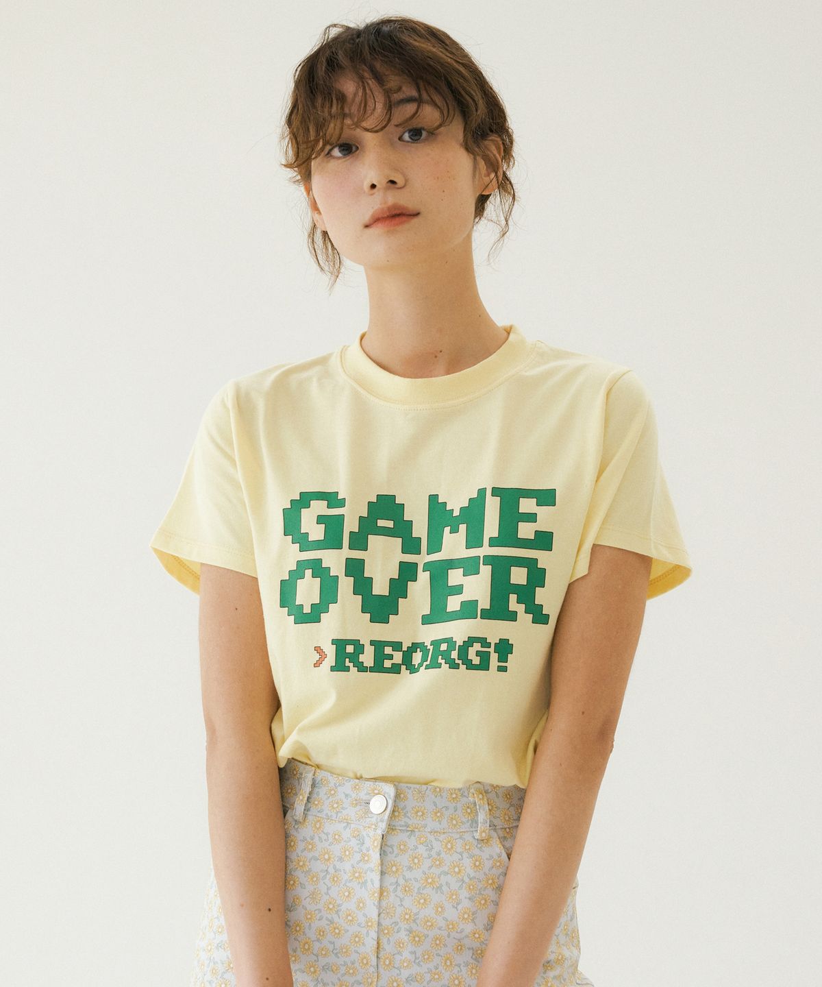 리올그(REORG) FJD GAME OVER T-SHIRTS YELLOW