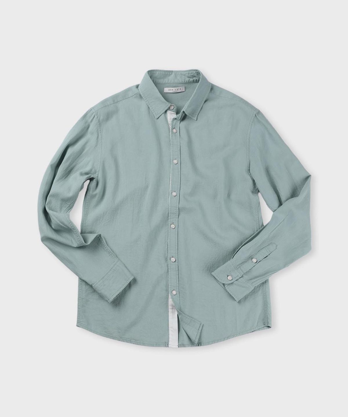 빠니깔레(PANICALE) 콘트라스트 슬림핏 리넨 셔츠 [민트]