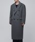 캐시미어 블렌드 대디 숄더 더블 롱 코트 [미디엄 그레이]