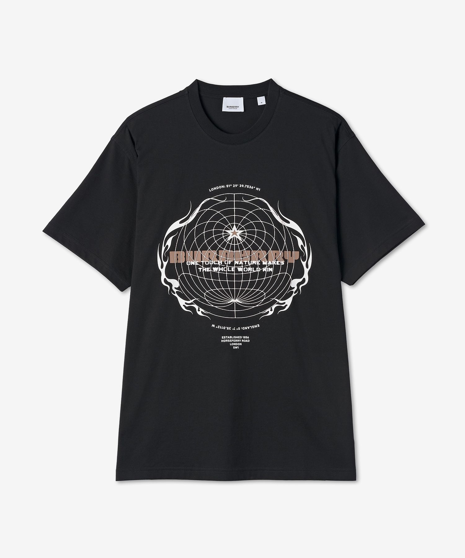 ★Burberry★ Globe Graphic Print Short Sleeve T-Shirt Black MUSINSA | BURBERRY Globe Graphic Print Short Sleeve T-shirt
